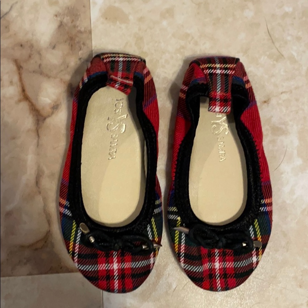 Yosi Samra Plaid Ballet Flats (Toddlers)